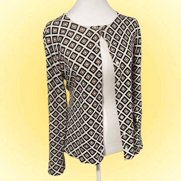Chic Geometric Patterned Cardigan - Picture 2 of 4